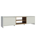 Rack para TV até 75 Polegadas Madesa Metz 180 cm 2 Portas Branco/Rustic