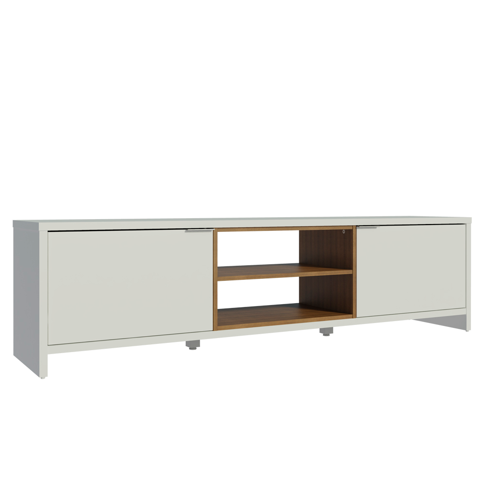 Rack para TV até 80 Polegadas 180cm 2 Portas Branco/Rustic Linz Madesa