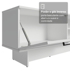 Rack para TV até 80 Polegadas 218 cm 2 Portas Branco Agata Madesa