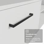 Rack Suspenso para TV até 80 Polegadas 218 cm 2 Portas Branco Agata Madesa