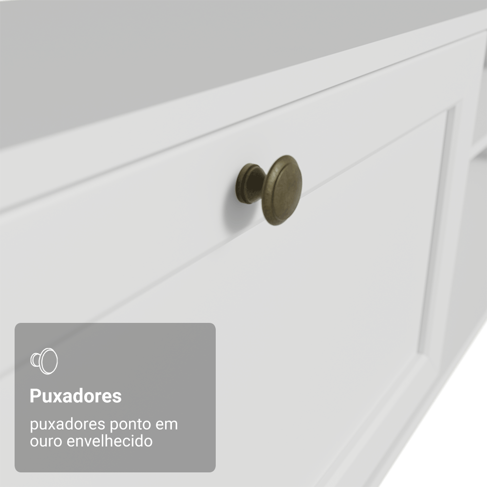 Rack Suspenso para TV até 80 Polegadas 218 cm 2 Portas Branco Vik Madesa