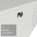 Rack Suspenso para TV até 80 Polegadas 218 cm 2 Portas Branco Vik Madesa