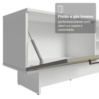 Rack para TV até 80 Polegadas 218 cm 2 Portas Branco/Crema Agata Madesa