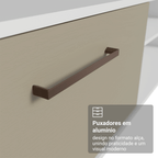 Rack Suspenso para TV até 80 Polegadas 218 cm 2 Portas Branco/Crema Agata Madesa