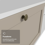 Rack para TV até 80 Polegadas 218 cm 2 Portas Branco/Crema Vik Madesa