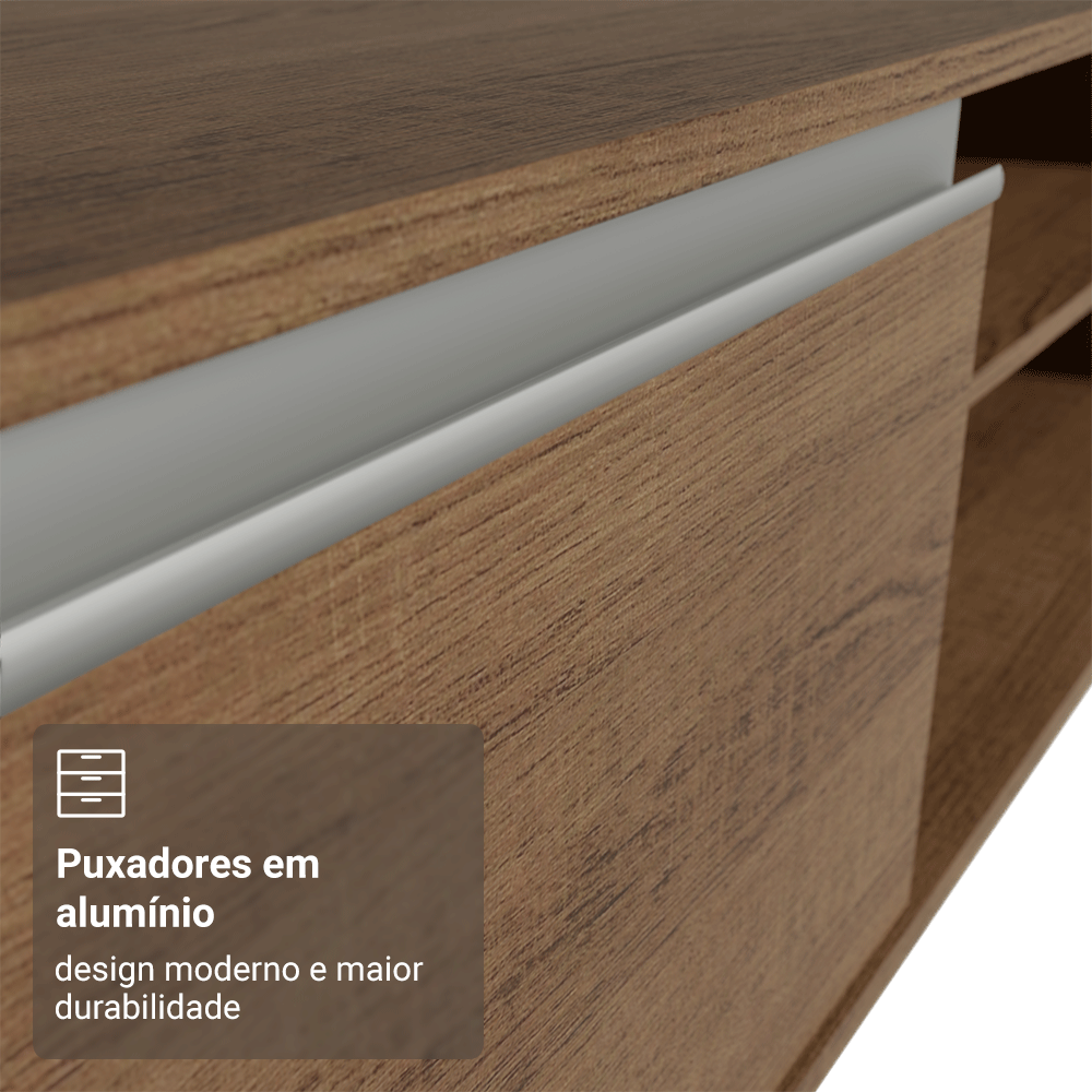 Rack para TV até 80 Polegadas 218 cm 2 Portas Rustic Glamy Madesa