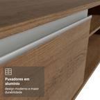 Rack Suspenso para TV até 80 Polegadas 218 cm 2 Portas Rustic Glamy Madesa