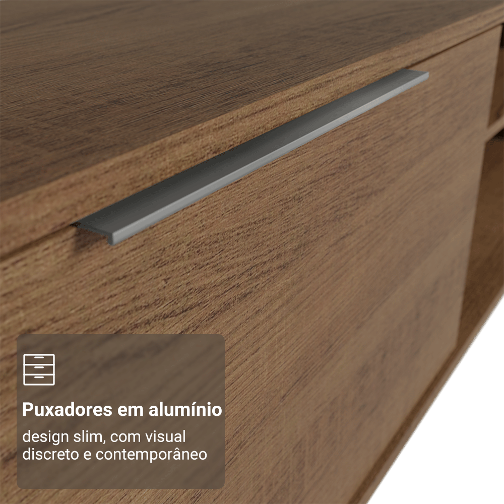 Rack para TV até 80 Polegadas 218 cm 2 Portas Rustic Stella Madesa