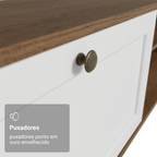 Rack para TV até 80 Polegadas 218 cm 2 Portas Rustic/Branco Vik Madesa