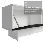Rack para TV até 80 Polegadas 218 cm 2 Portas Branco/Preto Vik Madesa