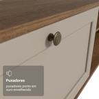 Rack para TV até 80 Polegadas 218 cm 2 Portas Rustic/Crema Vik Madesa