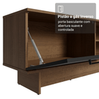 Rack para TV até 80 Polegadas 218 cm 2 Portas Rustic/Preto Agata Madesa