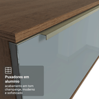 Rack Suspenso para TV até 80 Polegadas 218 cm 2 Portas Rustic/Cinza Lux Madesa