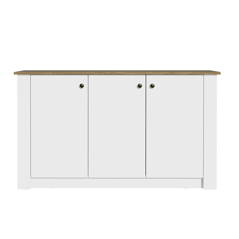Buffet com Espaço para Armazenamento Madesa 7271 3 Portas Branco PO