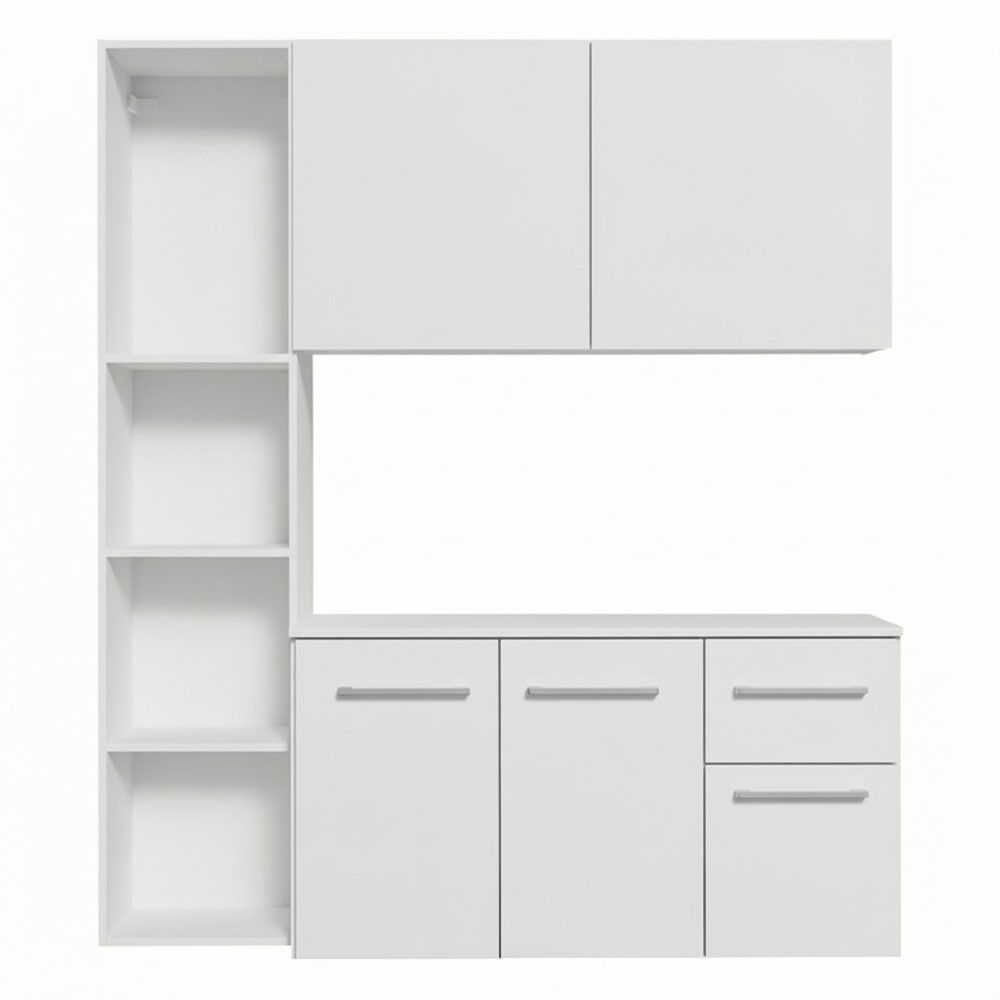 Armário de Cozinha Compacta 120cm Branco Easy Madesa