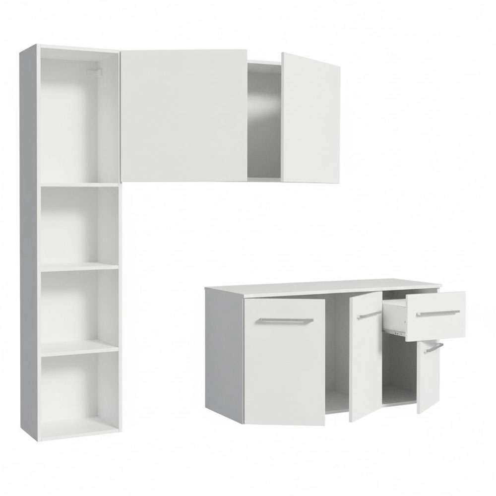 Armário de Cozinha Compacta 120cm Branco Easy Madesa