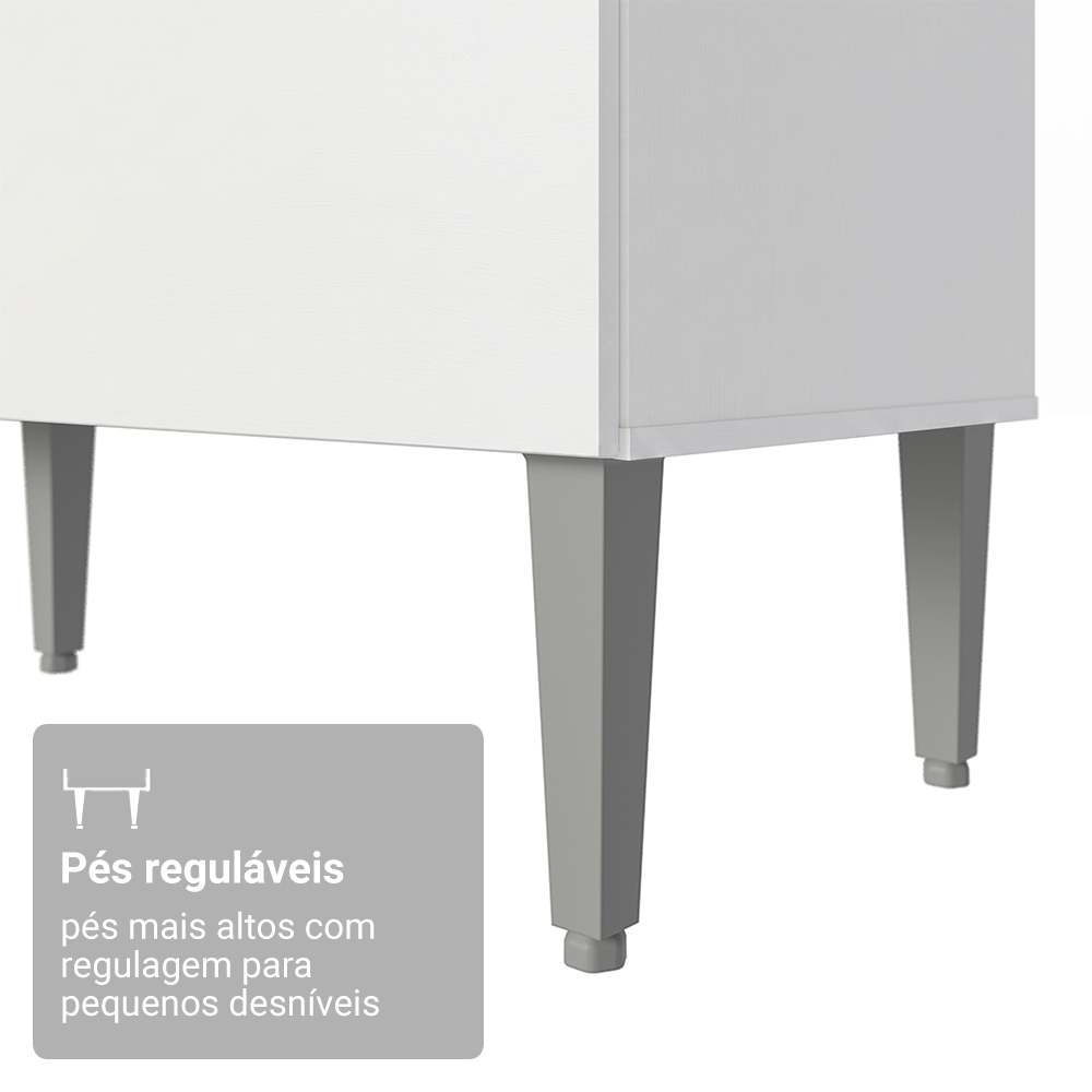Armário de Cozinha Compacta 120cm Branco Life Madesa