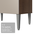 Armário de Cozinha Compacta 120cm Rustic/Crema Life Madesa