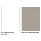 Armário Aéreo de Canto Madesa Smart 100% MDF com 1 Porta e Adega Branco/Crema