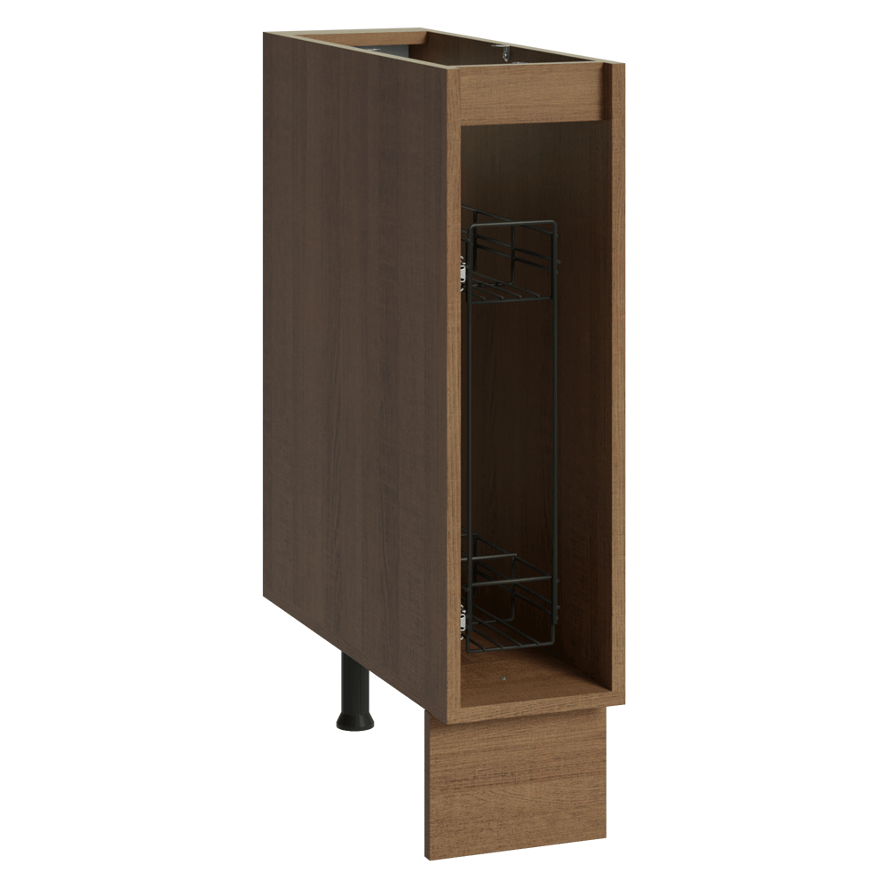 Balcão Porta-Temperos 20x60 cm 1 Porta (Sem Tampo) Rustic/Crema Vik Madesa