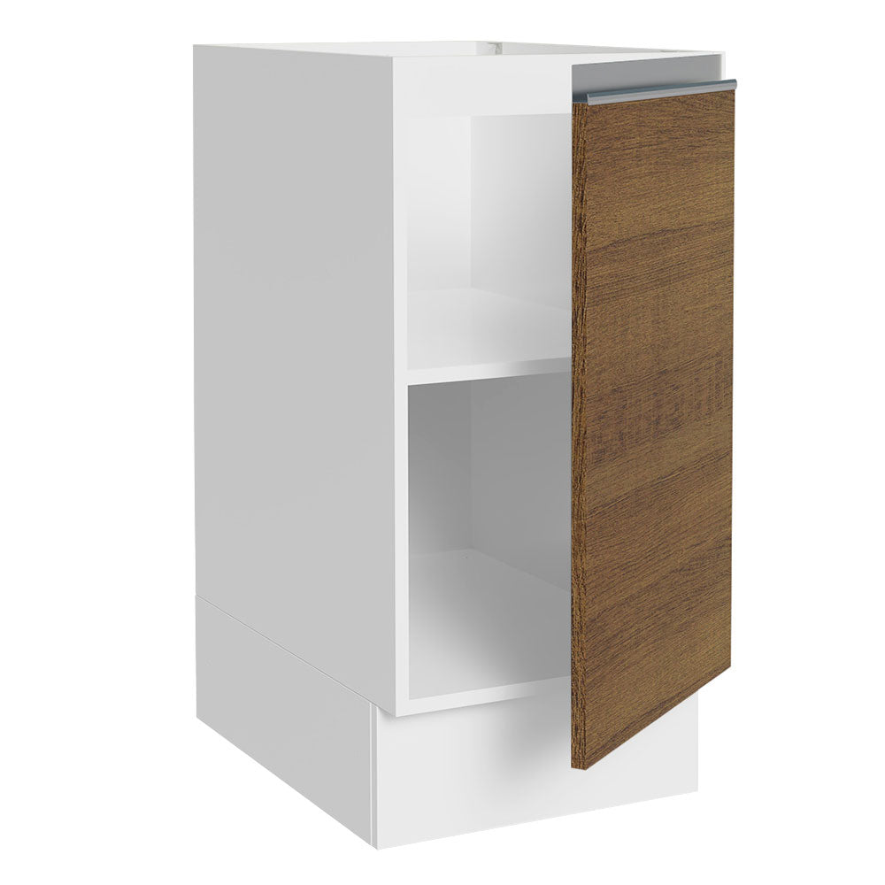 Balcão Cozinha 35 x 60 cm 1 Porta (Sem Tampo) Branco/Rustic Glamy Madesa