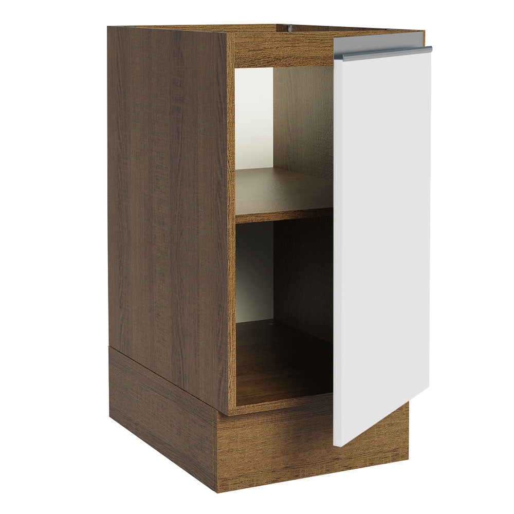 Balcão Cozinha 40 x 60 cm 1 Porta (Sem Tampo) Rustic/Branco Glamy Madesa
