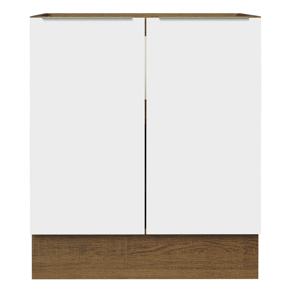 Balcão Cozinha 70 x 60 cm 2 Portas (Sem Tampo) Rustic/Branco Stella Madesa