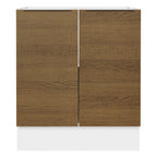 Balcão Cozinha 70 x 60 cm 2 Portas (Sem Tampo) Branco/Rustic Stella Madesa