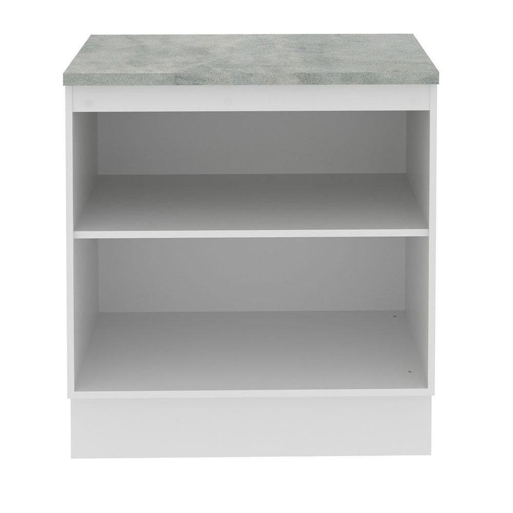 Balcão 70 x 60 cm 2 Portas (Com Tampo) Branco/Rustic Stella Madesa