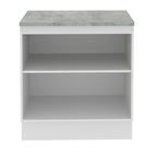 Balcão 70 x 60 cm 2 Portas (Com Tampo) Branco/Rustic Stella Madesa
