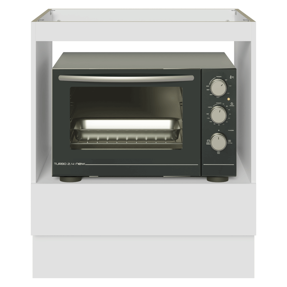 Balcão para Forno/Micro-ondas 70 x 60 cm 1 Gaveta (Sem Tampo) Branco Madesa