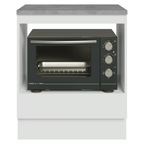 Balcão para Forno/Micro-ondas 70 x 60 cm 1 Gaveta (Com Tampo) Branco Madesa