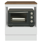 Balcão para Forno/Micro-ondas 70 x 60 cm 1 Gaveta Branco Tampo Rustic Madesa