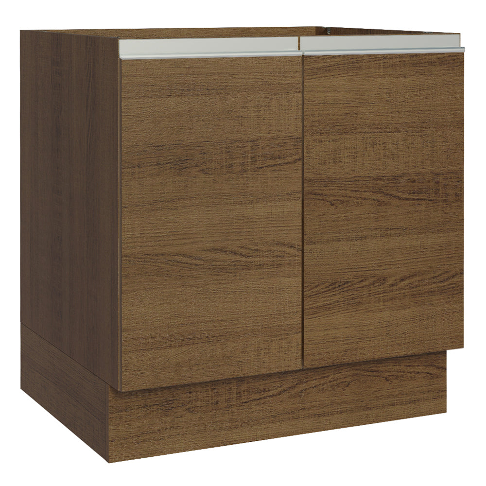 Balcão Cozinha 80 x 60 cm 2 Portas (Sem Tampo) Rustic Glamy Madesa