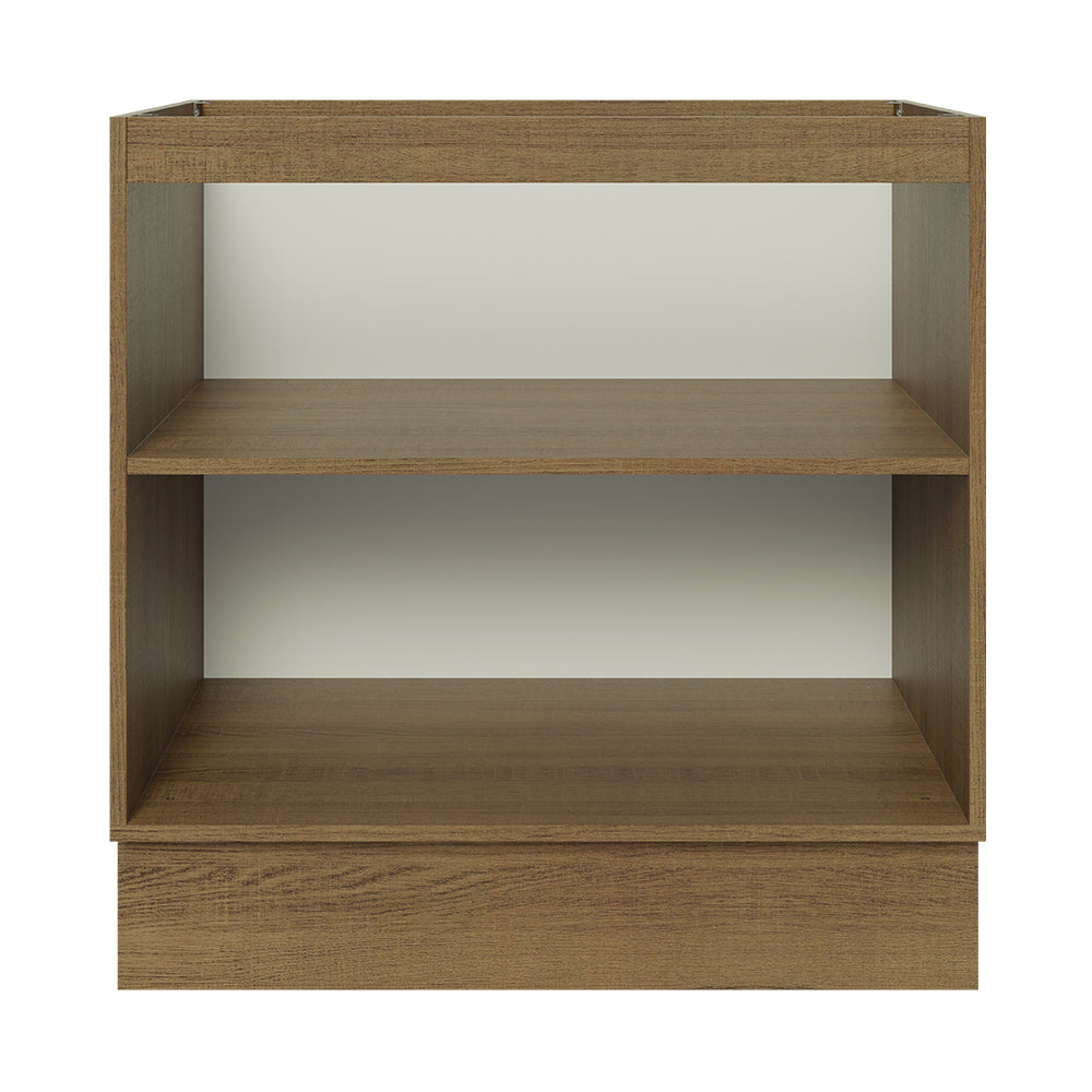 Balcão Cozinha 80 x 60 cm 2 Portas (Sem Tampo) Rustic/Preto Glamy Madesa