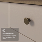 Balcão Gabinete com Pia 3 Portas e 2 Gavetas 105cm Rustic/Crema Gourmet Madesa
