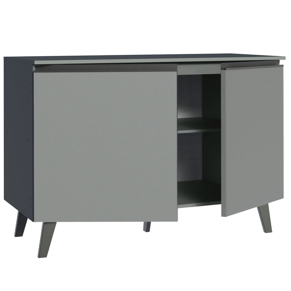 Balcão 2 Portas Com Pés Cinza Nice Madesa