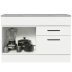 Balcão Cozinha 1 Porta e 2 Gavetas (Com Tampo) Branco Agata Madesa