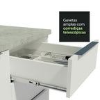 Balcão Gabinete de Pia Madesa Stella 1 Porta e 2 Gavetas (Sem Tampo e Pia) Branco