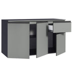 Balcão de Pia 3 Portas 1 Gaveta Suspenso Cinza Nice Madesa