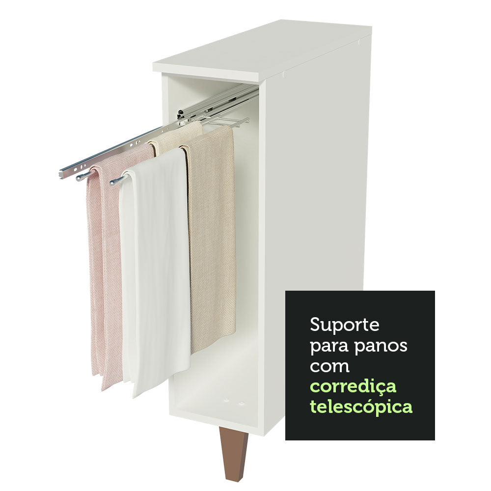 Balcão Porta-Pano Madesa Reims 20 cm Branco