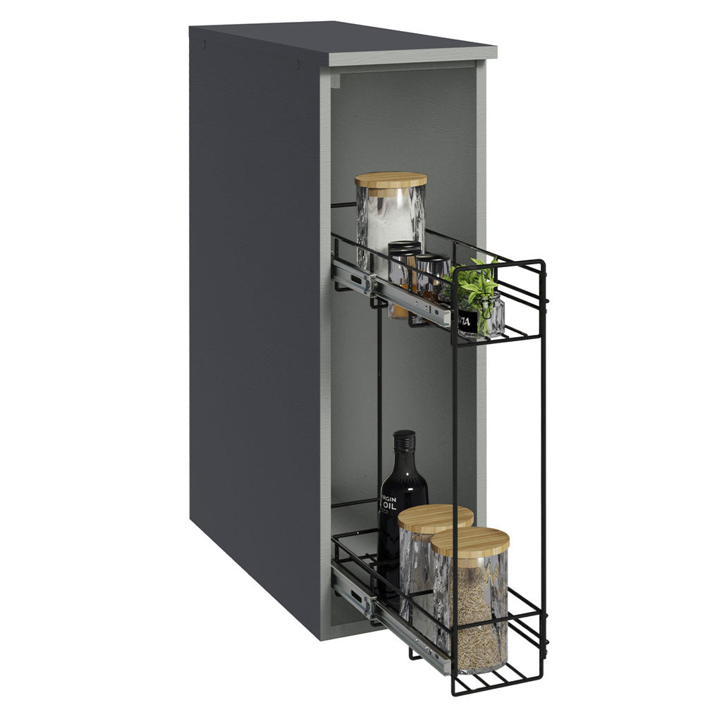 Balcão Porta-Temperos 20 cm Suspenso Cinza Nice Madesa