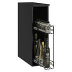 Balcão Porta-Tempeiros 20 cm Suspenso Preto Nice Madesa