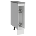 Balcão Porta-Temperos 20 cm 1 Porta (Com Tampo) Branco/Crema Vik Madesa