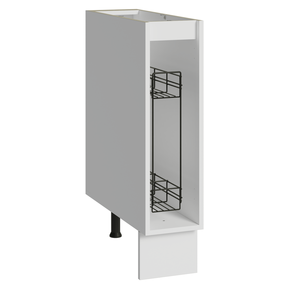 Balcão Porta-Temperos 20 cm 1 Porta (Sem Tampo) Branco/Crema Vik Madesa