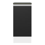 Balcão 100% MDF 35 cm 1 Porta Branco/Preto Acordes Madesa