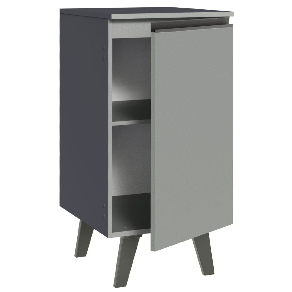 Balcão 40 cm 1 Porta Com Pés Cinza Nice Madesa