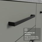 Balcão Madesa Agata 40 cm 1 Porta Branco/Cinza