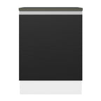 Balcão 100% MDF 60 cm 1 Porta Branco/Preto Acordes Madesa