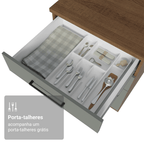 Balcão de Cozinha 60 cm 3 Gavetas (Sem Tampo) Rustic/Cinza Agata Madesa